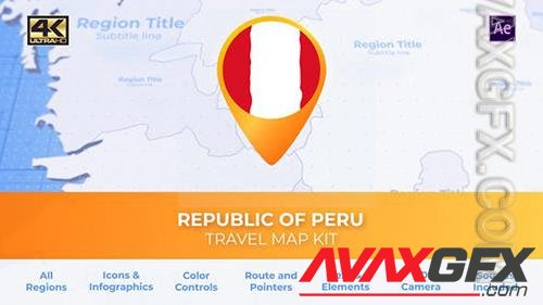 Peru Map - Republic of Peru Travel Map 33930641 (VideoHive)