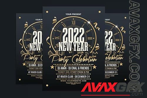 New Year Party Celebration Flyer TMCXZMG