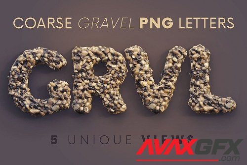 Coarse Gravel - 3D Lettering - 6724332