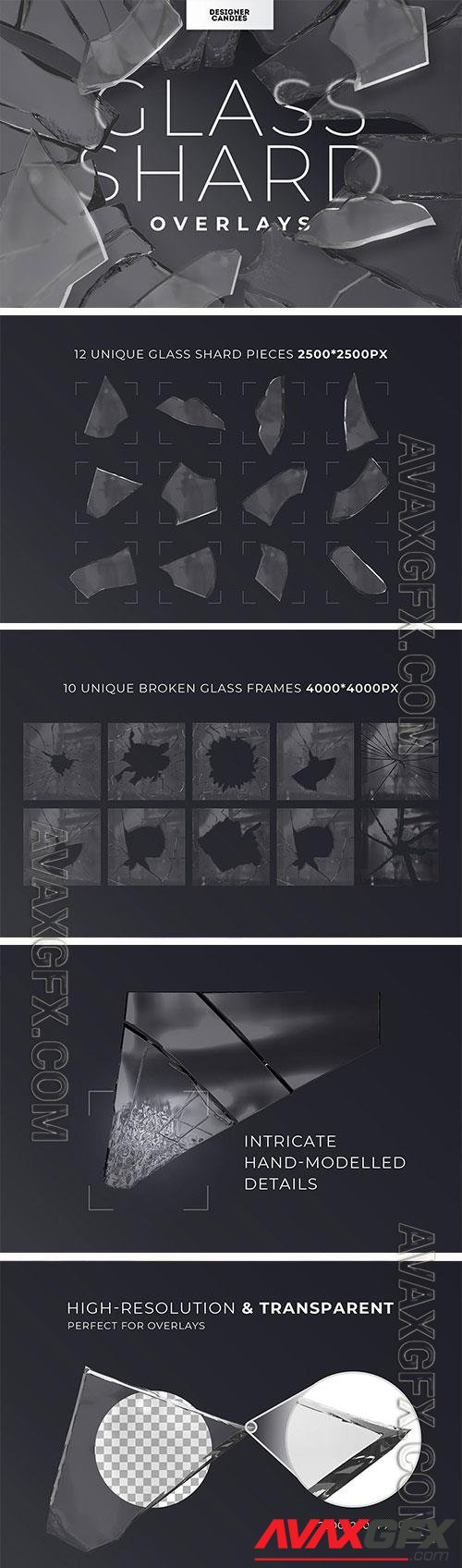 Realistic Glass Shard & Broken Frame Overlays Pack