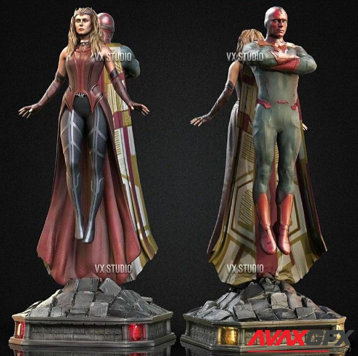 Wanda and Vision 3D Printable STL