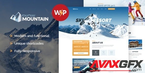 ThemeForest - Snow Mountain v1.2.4 - Ski Resort & Snowboard School WordPress Theme - 20631645