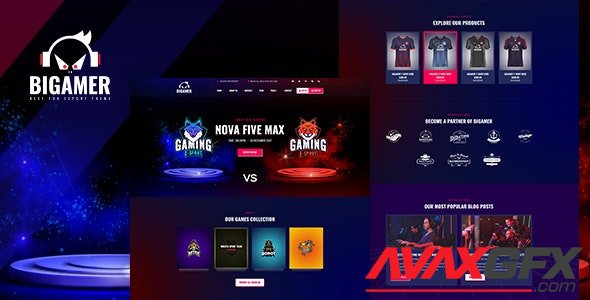 ThemeForest - Bigamer v1.0 - Online eSports And Gaming Tournaments HTML Template - 34258637