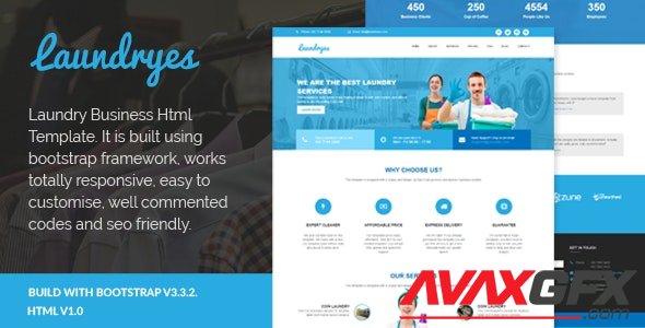 ThemeForest - Laundryes v1.0 - Laundry Business Html Template (Update: 9 March 16) - 12905912