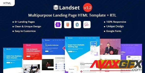 ThemeForest - Landset v1.2 - Multipurpose Landing Page Template - 26206376