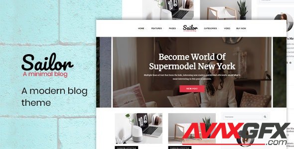 ThemeForest - Sailor v1.0 - A Modern HTML Blog Theme - 22341313