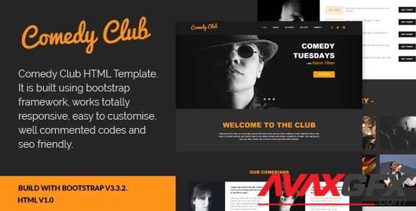 ThemeForest - Comedy Club v1.0 - Entertainment HTML Template (Update: 22 January 16) - 13593853