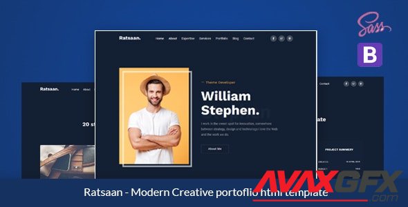 ThemeForest - Ratsaan v1.0 - Creative portfolio template (Update: 10 July 19) - 23659263