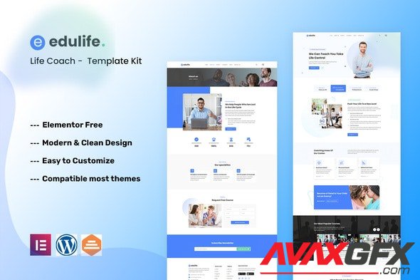 ThemeForest - EduLife v1.0.0 - Life Coach Elementor Template Kit - 35105515