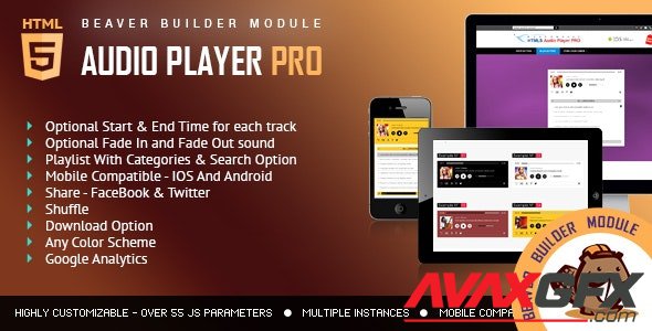 CodeCanyon - Audio Player PRO v1.0 - Beaver Builder Module - 35155433
