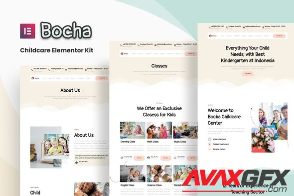 ThemeForest - Bocha v1.0.0 - Childcare Elementor Template Kit - 35133049