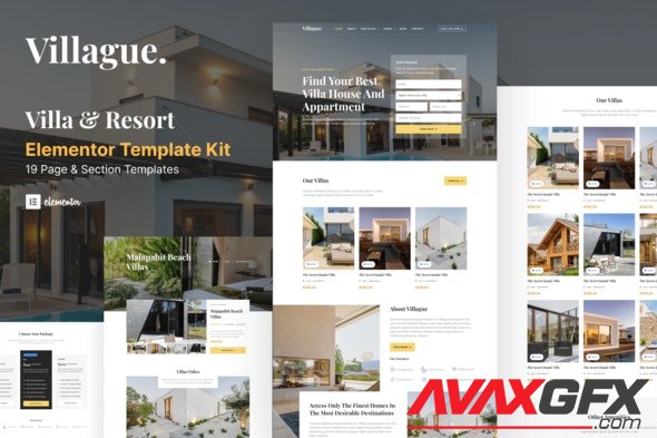 ThemeForest - Villague v1.0.0 - Private Villa & Resort elementor Template Kit - 35114644