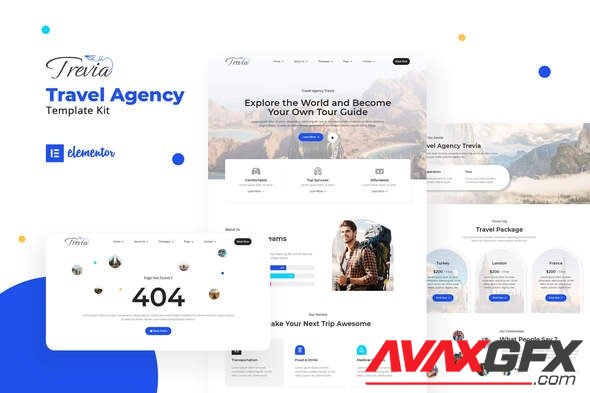 ThemeForest - Trevia v1.0.1 - Travel Agency Elementor Template Kit - 34951284