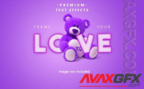 Editable love text effect psd