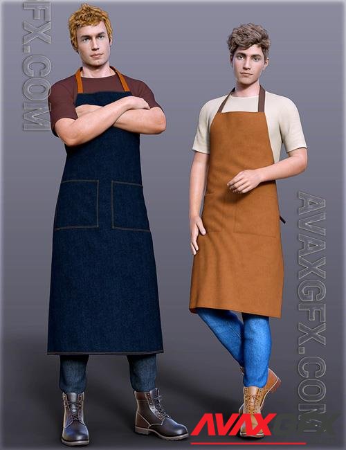 dForce H&C Apron and Casual Outfit for Genesis 8 Male(s)