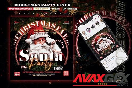 Christmas Eve Party Flyer | Santa Party S3VRP9E