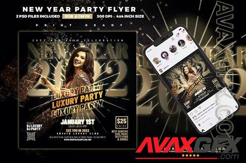 New Year Party Flyer | Luxury Party WMPAHLG