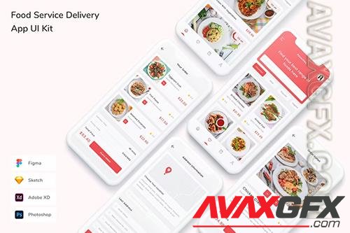 Food Service Delivery App UI Kit H2FS8GE