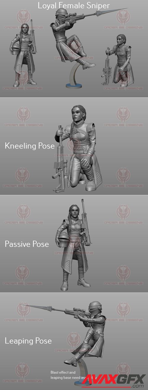 Loyal Female Sniper collection – 3D Printable STL