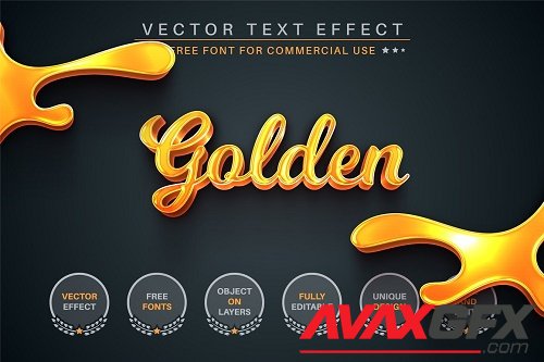 Golden Honey - Editable Text Effect - 6743451