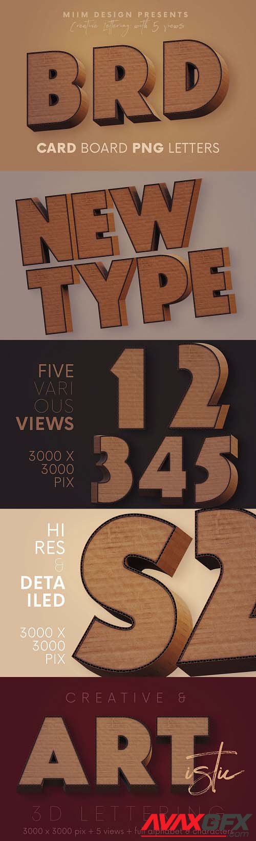 Cardboard - 3D Lettering - 6731476