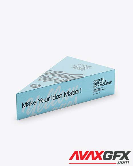 Matte Metallic Cheese Triangle Box Mockup 81819