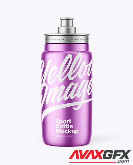 Matte Metallic Sport Bottle Mockup 86908