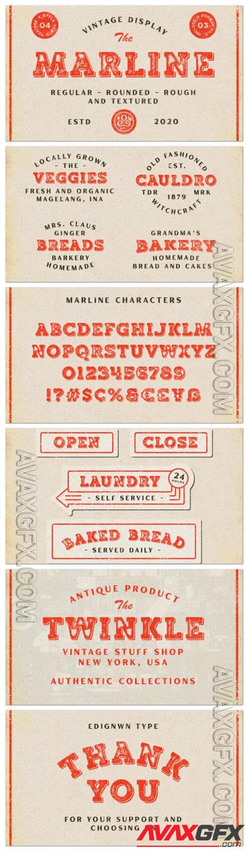 Marline - Vintage Texture Font