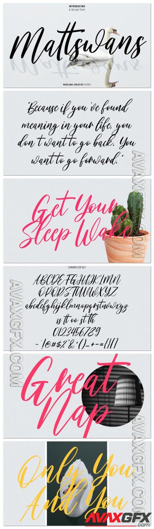 Mattswans Script Font