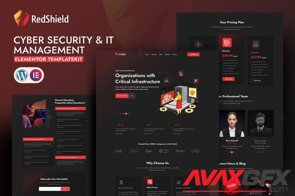 ThemeForest - RedShield v1.0.4 - Cyber Security & IT Management Template Kit - 35075637