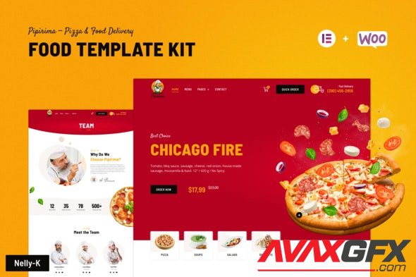 ThemeForest - Pipirima v1.0.0 - Pizza & Food Delivery Elementor Template Kit - 35202400