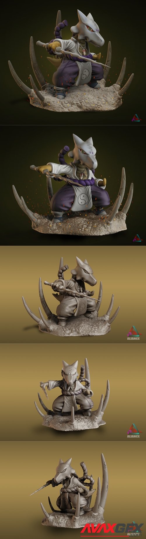 Marowak Kimimaro-Pokemon – 3D Printable STL