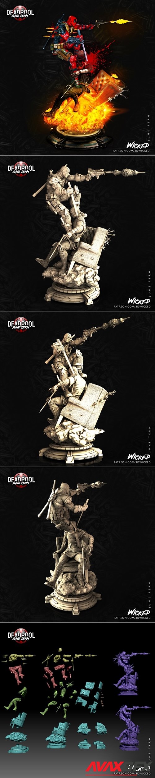 3DWicked - Deadpool – 3D Printable STL