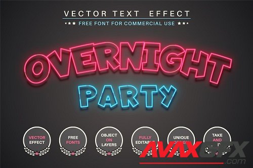 Night Party - Editable Text Effect - 6759082