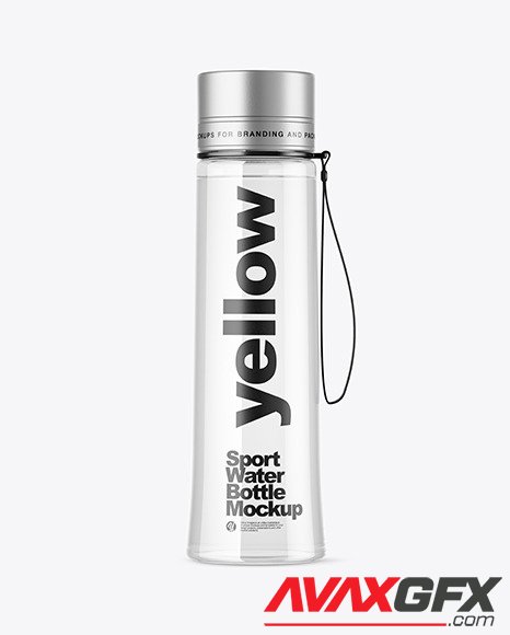 Clear Water Sport Bottle Mockup 45256