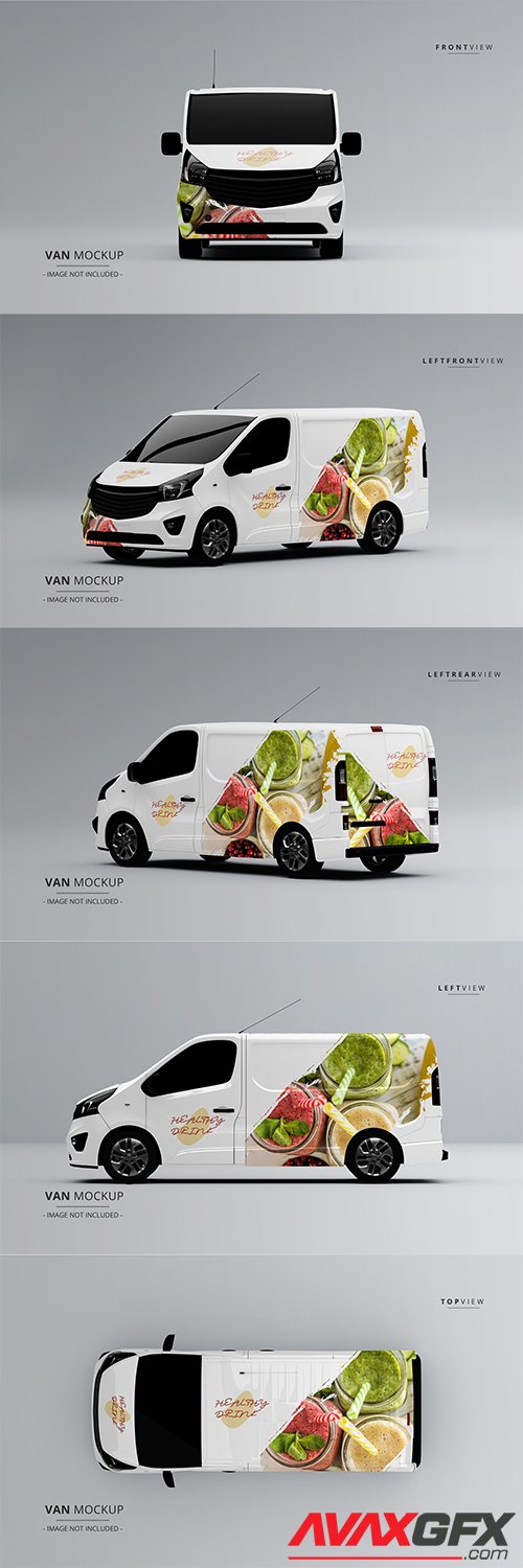 Commercial transport van car mock up