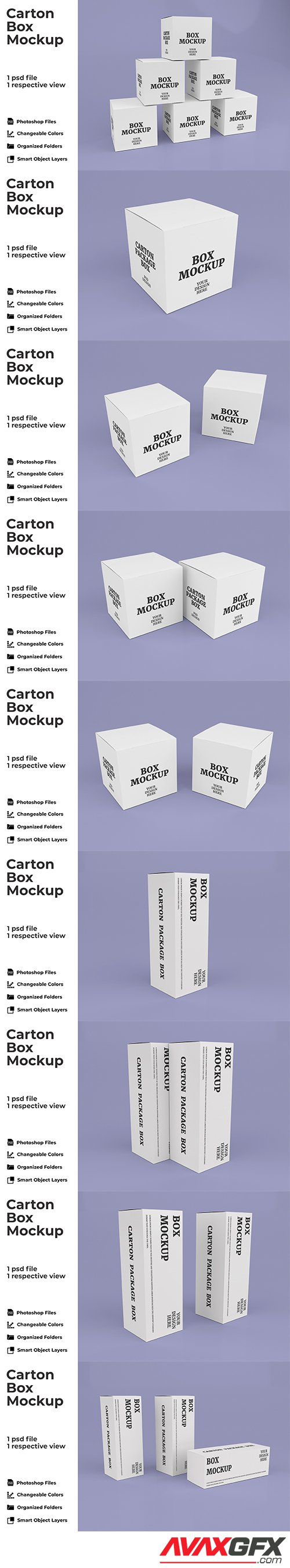 Carton box mockup