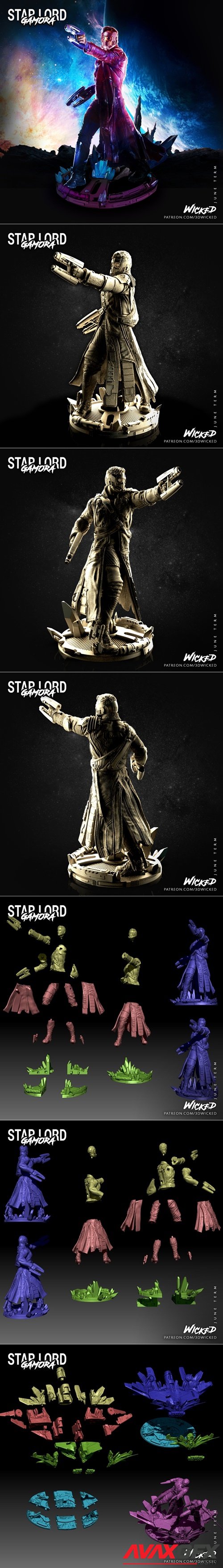3DWicked - Starlord & Gamora - Starlord – 3D Printable STL
