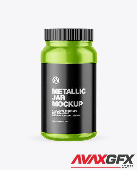 Glossy Metallic Jar Mockup 88484