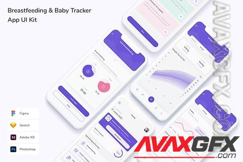 Breastfeeding & Baby Tracker App UI Kit A3LP9GJ