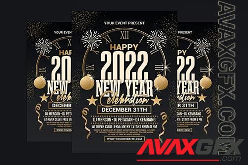 New Year Party Celebration Flyer BECGEV3