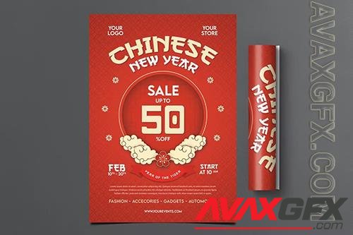 Chinese New Year Sale Flyer F6MS3NK