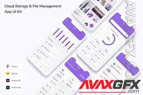 Cloud Storage & File Management App UI Kit C6V3R6M