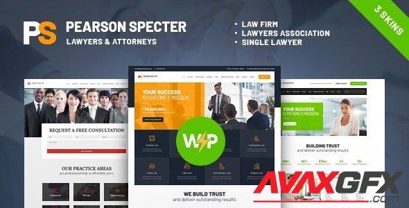 ThemeForest - Pearson Specter v1.0.5 - WordPress Theme for Lawyer & Attorney - 23825534