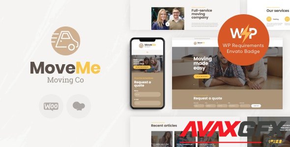 ThemeForest - MoveMe v1.2.5 - Moving & Storage Relocation Company WordPress Theme - 20365804