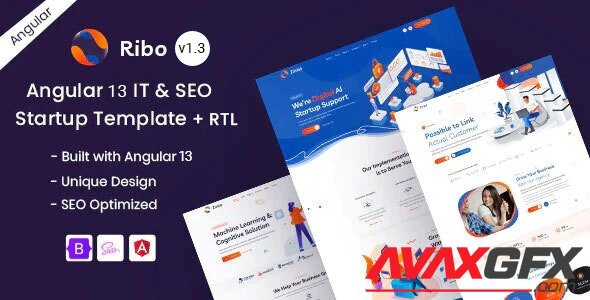 ThemeForest - Ribo v1.3 - IT & SEO Marketing Startup Angular 13 Template - 28424439