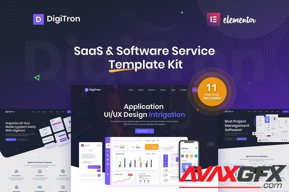 ThemeForest - Digitron v1.0.0 - Software & SaaS Elementor Template Kit - 35219839