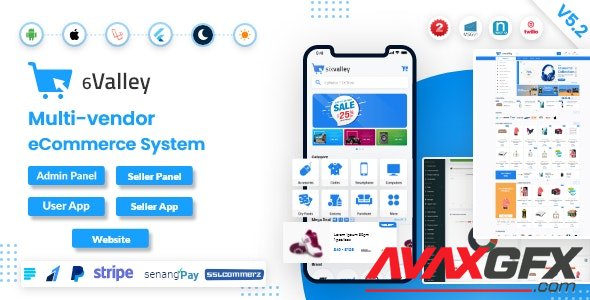 CodeCanyon - 6valley Multi-Vendor E-commerce v5.2 - Complete eCommerce Mobile App, Web, Seller and Admin Panel - 31448597 - NULLED