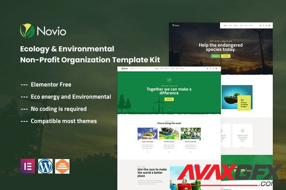ThemeForest - Novio v1.0.0 - Ecology & Environmental Non-Profit Organization Template Kit - 35144927