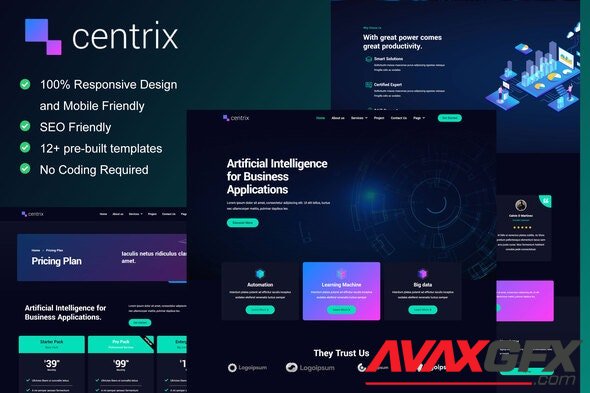 ThemeForest - Centrix v1.0.0 - Artificial Intelligence & Technology Services Elementor Template Kit - 35232880